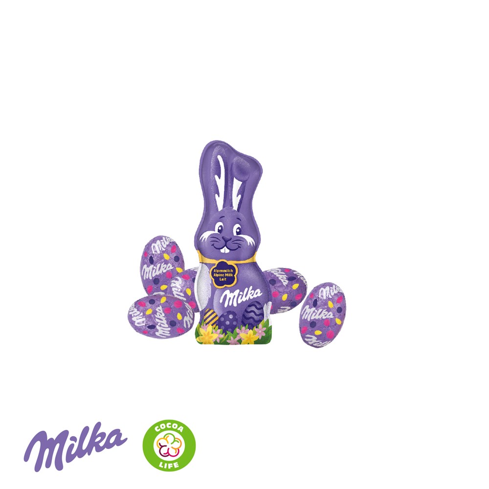 3D PRÄSENT TRANSPORTER OSTERN MIT SCHOKOLADENMISCHUNG VON MILKA