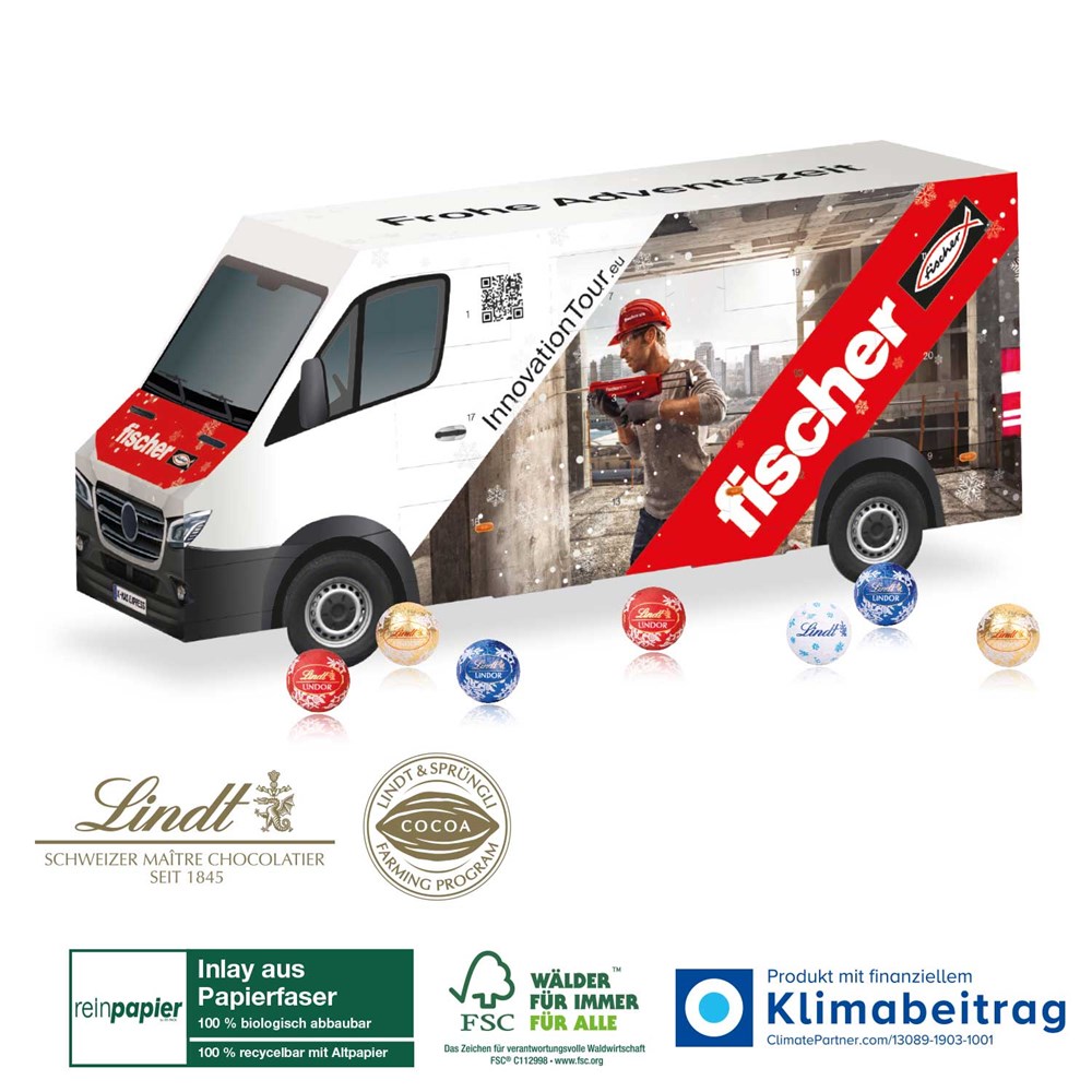 3D Adventskalender Lindt „Transporter“ Organic